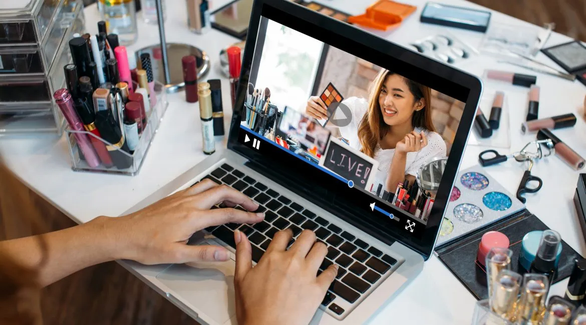 A person watching a video on YouTube