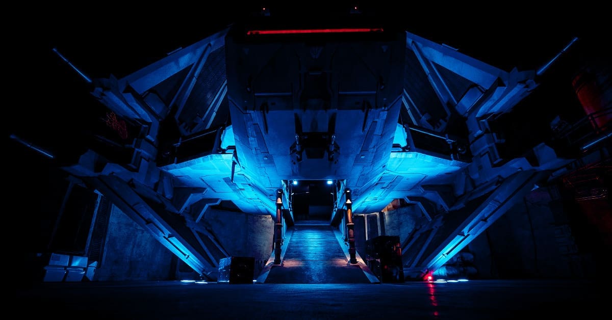 Futuristic Star Wars spaceship