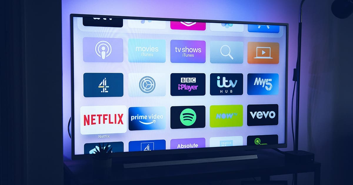 TV screen showing BVOD platforms