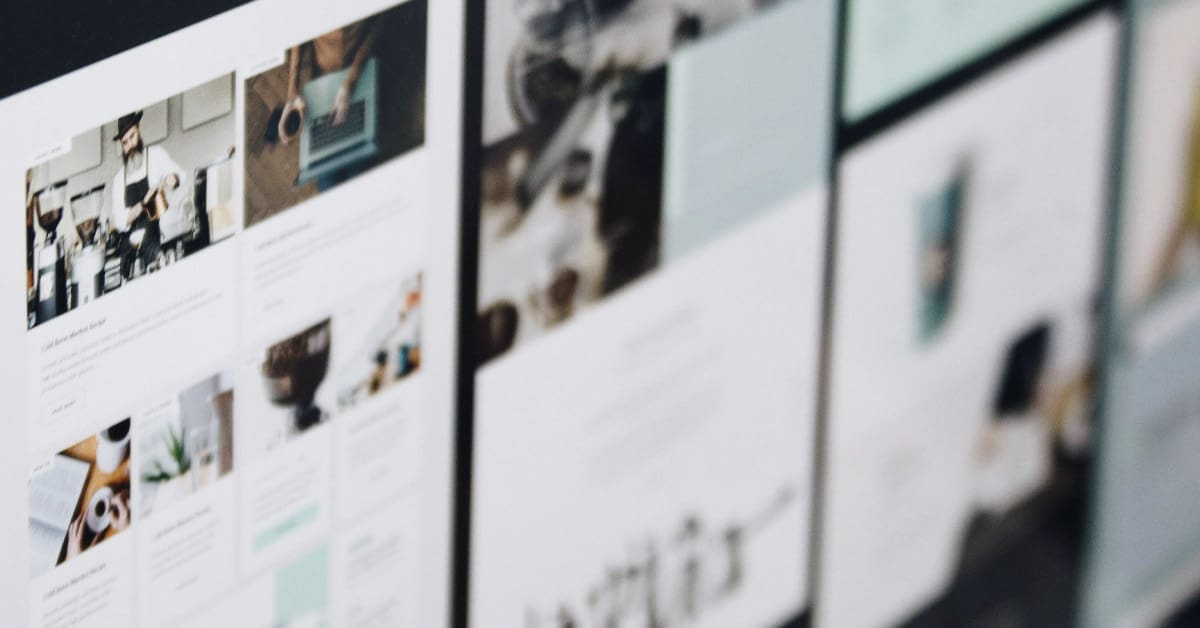 Image of brand website with web design